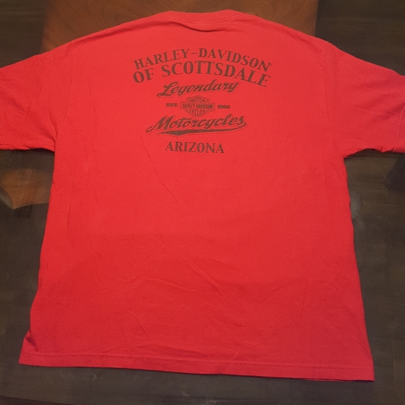 Harley Davidson Shirt. Scottsdale, AZ. Red. - Picture 2 of 6